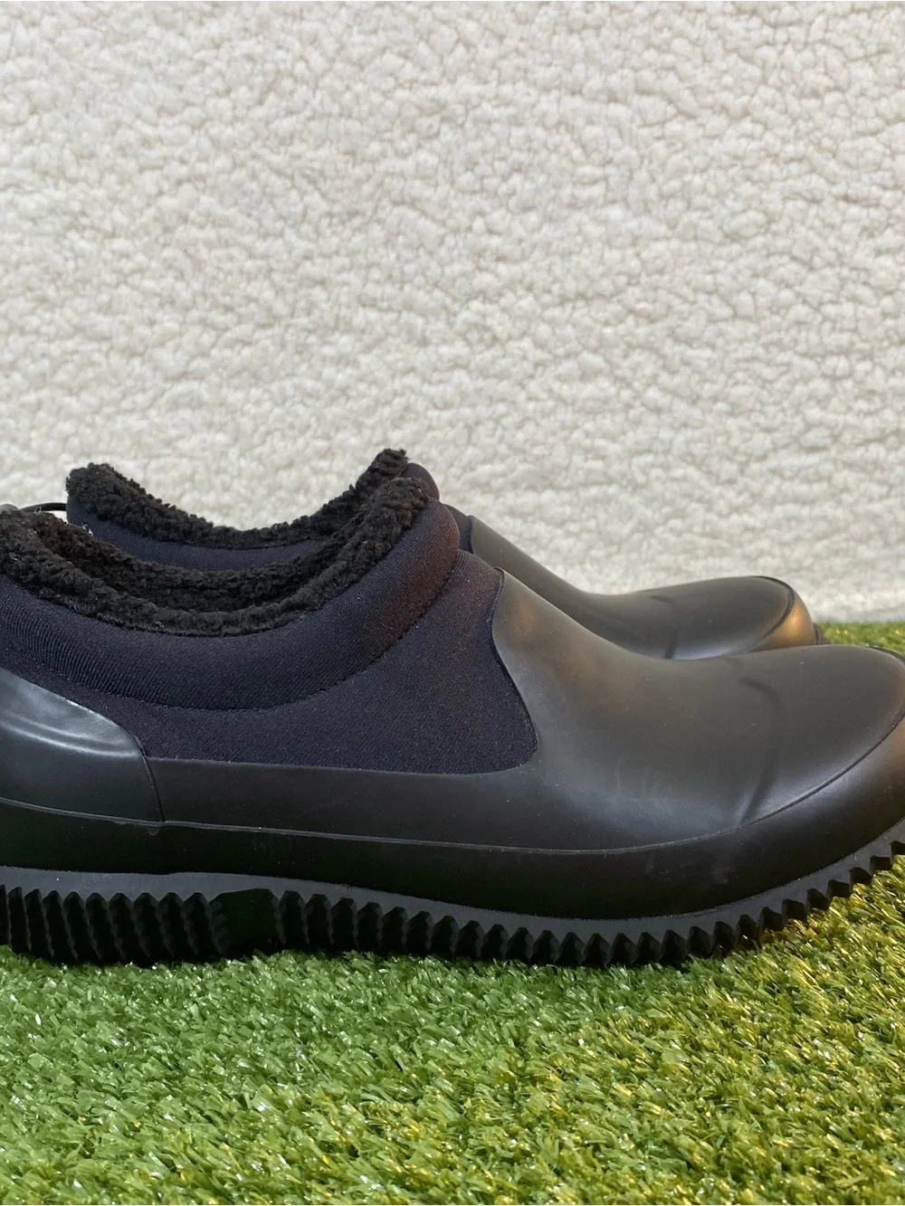 Kensie Carmella Duck Boots Women's Size 8 Winter Rain Clog Black Waterproof Fur